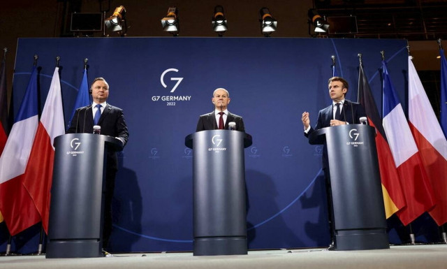 Αντρέι Ντούντα, Όλαφ Σολτς και Εμανουέλ Μακρόν