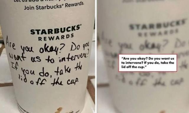 Viral: Εργαζόμενη σε καφετέρια έσωσε νεαρή από παρενόχληση με μήνυμα πάνω σε ένα κύπελλο