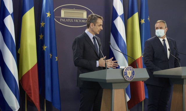 Συνάντηση Μητσοτάκη με τον Ρουμάνο ομόλογό του Νικολάε Τσιούκα