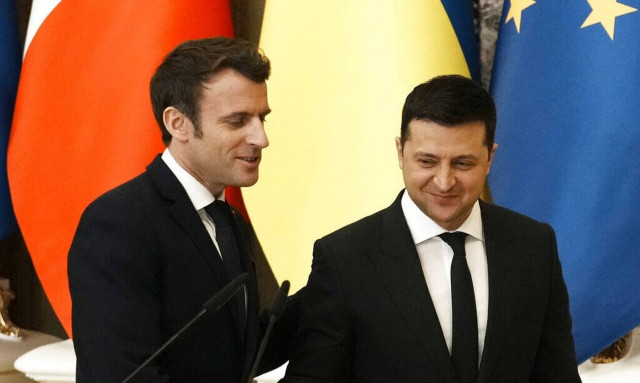 Εμανουέλ Μακρόν - Βολοντιμίρ Ζελένσκι