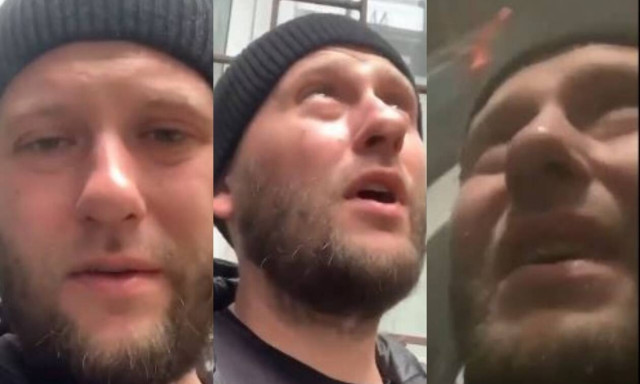 Συγκλονιστικό βίντεο: Βλήμα πέφτει σε κτήριο με Ουκρανό εθελοντή