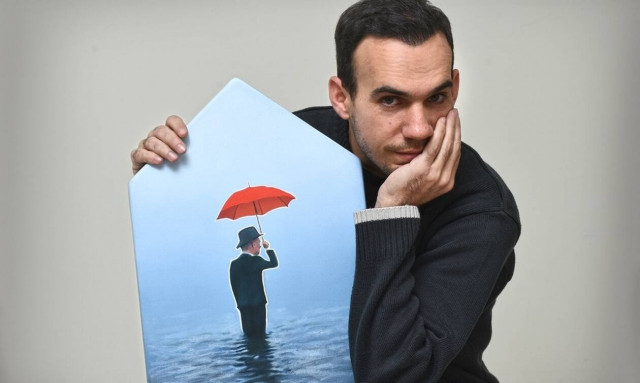 Ο Βασίλης Πέρρος ζωγραφίζει την πανδημία και μας ξεναγεί στο «σπίτι» του