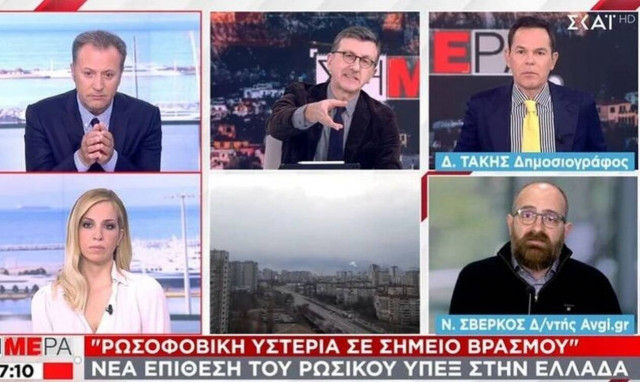 Χαμός στον «αέρα» του ΣΚΑΪ: Άγριος τσακωμός Πορτοσάλτε - Σβέρκου για τα ελληνικά όπλα της Ουκρανίας