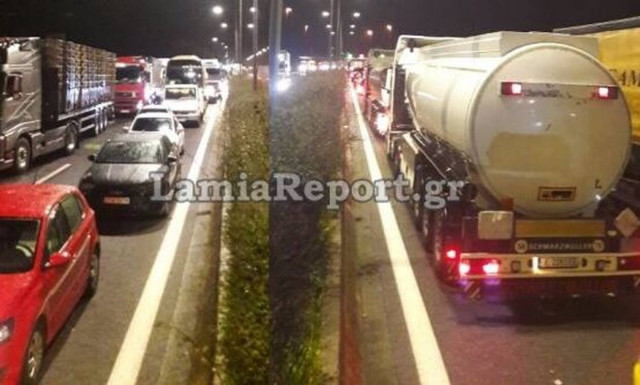 Φθιώτιδα: Ουρές χιλιομέτρων στην Εθνική Οδό από εκτροπή νταλίκας