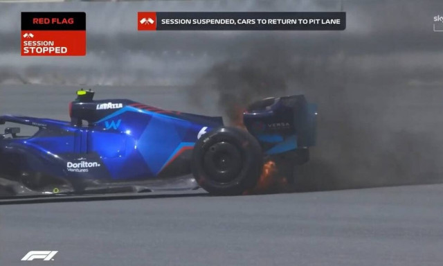 Formula 1: Στις φλόγες η Williams του Λατίφι (video)