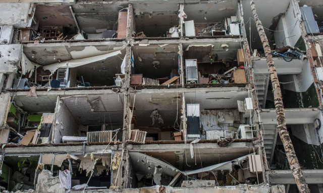 Βομβαρδισμένο κτήριο στο Χάρκοβο