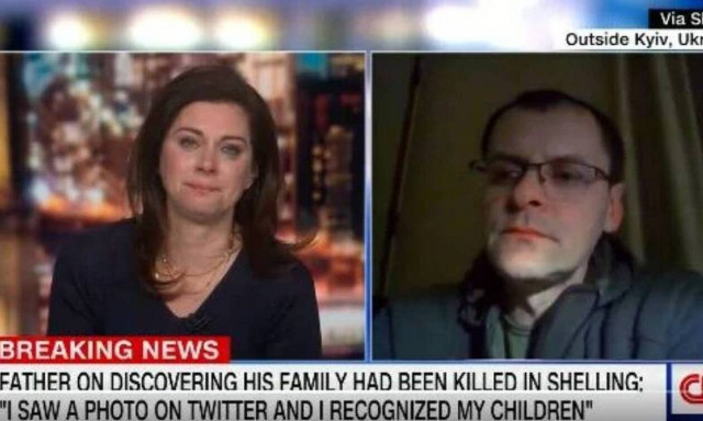 Ουκρανία: Πατέρας έμαθε ότι πέθαναν τα παιδιά του από το twitter - Ξέσπασε η παρουσιάστρια του CNN