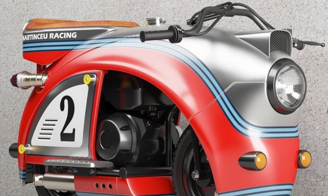 Ένα κόκκινο μηχανάκι, φόρος τιμής στα παλιά βιντεοπαιχνίδια