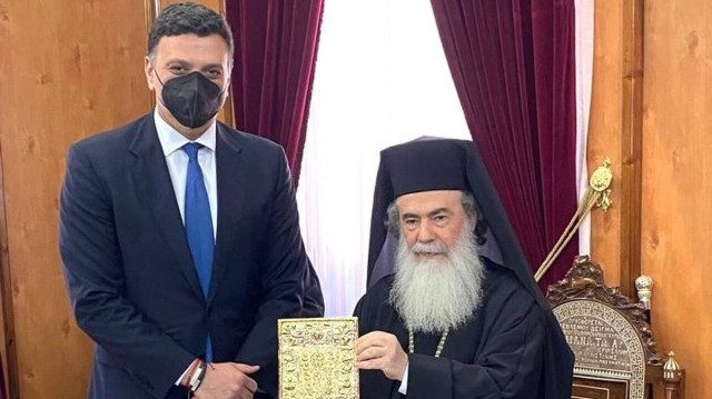 Ισραήλ: Συνάντηση Κικίλια με τον Πατριάρχη Ιεροσολύμων, Θεόφιλο Γ'