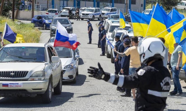 Κύπρος: Ένταση και επεισόδια στην διαδήλωση υπέρ της Ρωσίας στη Λεμεσό (pics+vid)