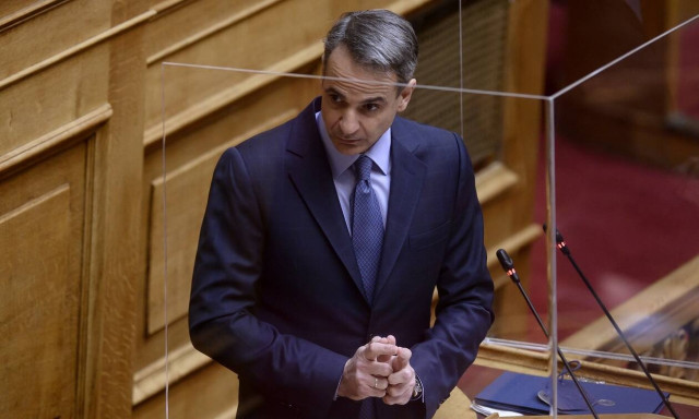 Ο Κυριάκος Μητσοτάκης στη Βουλή