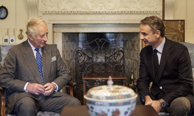 Greek PM Mitsotakis visits Dumfries House estate in Scotland with Prince Charles