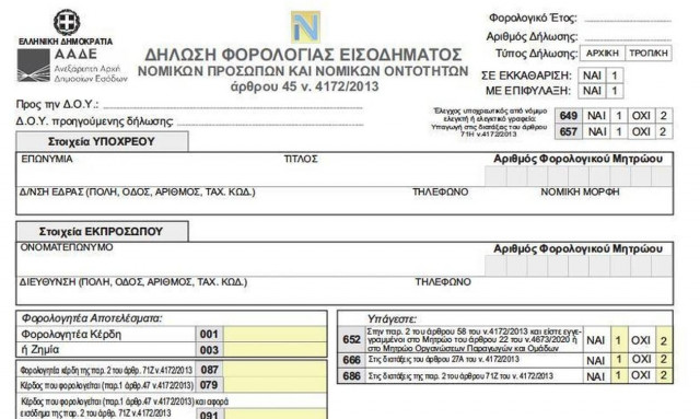 Το νέο έντυπο φορολογίας νομικών προσώπων για το 2021 - Τι άλλαξε