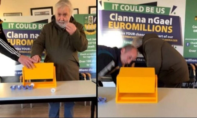 Καταστροφική κλήρωση: Ο καλεσμένος κατάφερε να αδειάσει τα μπαλάκια δύο φορές (vid)