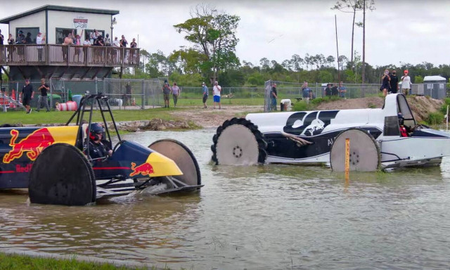 Ο Verstappen οδηγεί ένα πολύ περίεργο αμφίβιο buggy (vid)