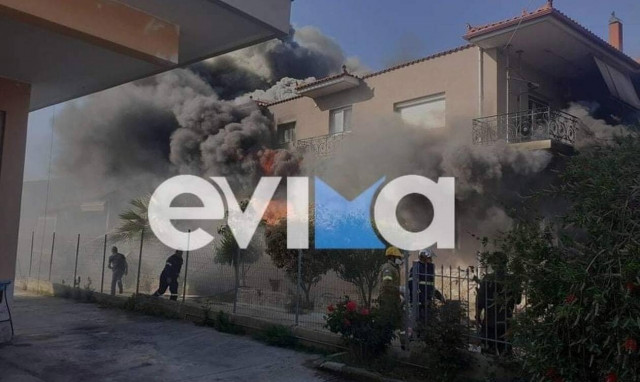 Φωτιά σε επιχείρηση στην Εύβοια: Επί ποδός η Πυροσβεστική (vid)