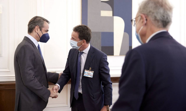 Συναντηση Μητσοτάκη με αντιπροσωπεία της Κίνησης Γαλλικών Επιχειρήσεων