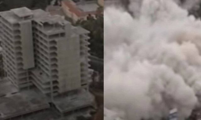 Ο «στοιχειωμένος γίγαντας» της Μεσογείων κατέρρευσε: Η πρώτη κατεδάφιση στην Ελλάδα