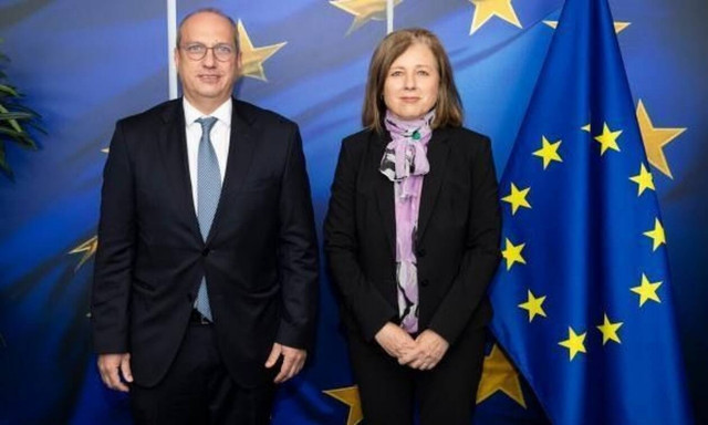 Συνάντηση Οικονόμου με την αντιπρόεδρο της Κομισιόν, Βέρα Γιούροβα