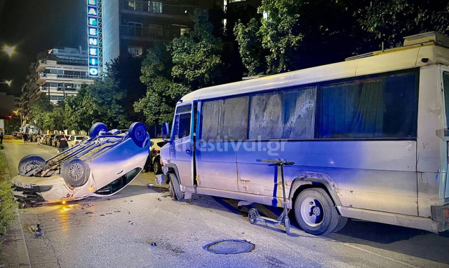 Θεσσαλονίκη: Σοβαρό τροχαίο με κλεμμένο λεωφορείο – Έγινε «καπνός» για να γλιτώσει