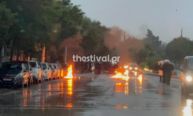 Επεισόδια στο ΑΠΘ - Μολότοφ και πετροπόλεμος στην οδό Εγνατίας