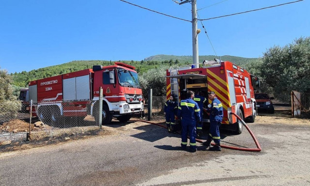 Μεγάλη φωτιά τώρα στο Κρεμαστό Ευβοίας