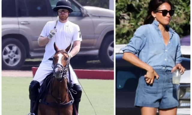 Μέγκαν Μαρκλ: Με μπλου τζιν στο γήπεδο για να δει τον πρίγκιπα Χάρι να παίζει πόλο