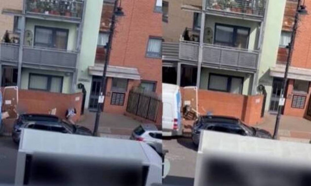 Τρελαμένος ντελιβεράς πετάει με μανία τα πακέτα στο φορτηγό και τα διαλύει (vid)