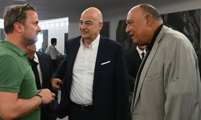 Συνάντηση Δένδια με τον ΥΠΕΞ της Αιγύπτου και τον Πρωθυπουργό του Λουξεμβούργου