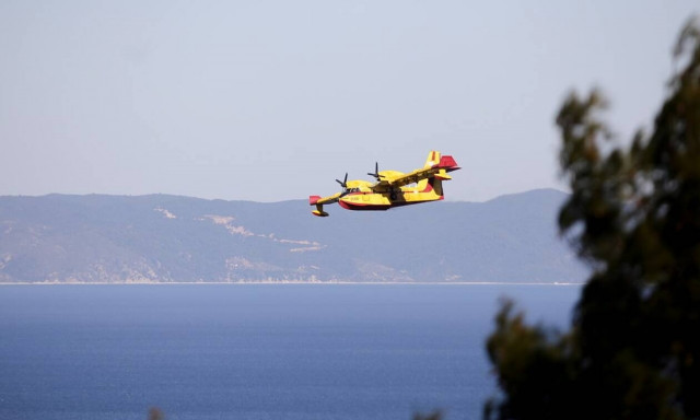 Φωτιά τώρα στη Χαλκιδική - Στη «μάχη» και εναέρια μέσα (vids)