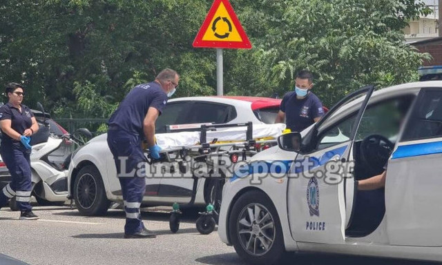 Λαμία: Τροχαίο με μηχανάκι στο ΚΕΥΠ