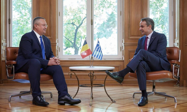 Συνάντηση Μητσοτάκη με τον Ρουμάνο ομόλογό του  Νικολάι Τσιούκα - Τι συζήτησαν