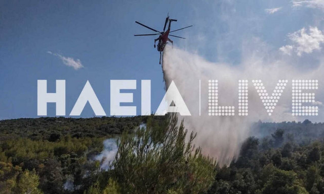 Φωτιές στην Ηλεία: Μέτωπα σε Ροδιά και Σμέρνα