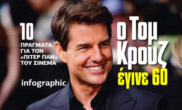 Ο Τομ Κρουζ έγινε 60: 10 πράγματα για τον πιο ριψοκίνδυνο ηθοποιό του Χόλιγουντ