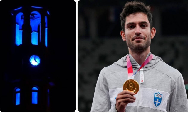 Παγκόσμιο Πρωτάθλημα Στίβου: Σε ώρα Τεντόγλου το ρολόι στα Γρεβενά – Φωταγωγήθηκε στα «γαλανόλευκα»