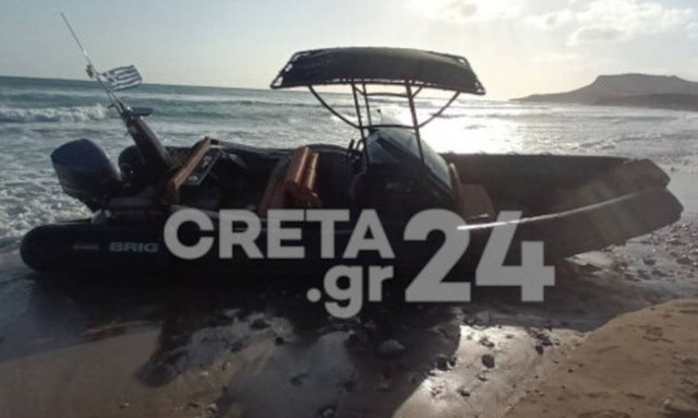 Ηράκλειο: Μυστήριο με φουσκωτό σκάφος που εντοπίστηκε σε παραλία