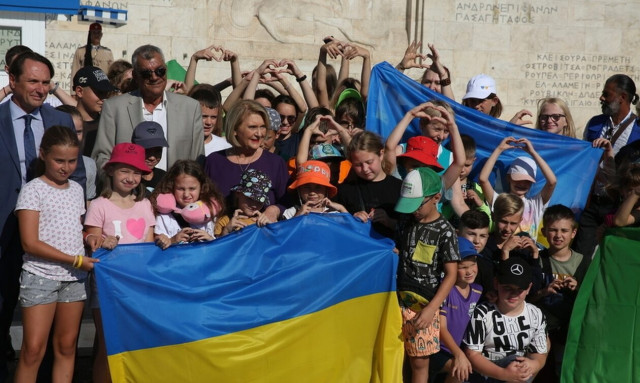 Second group of Ukrainian children to be hosted in summer camps arrive in Greece