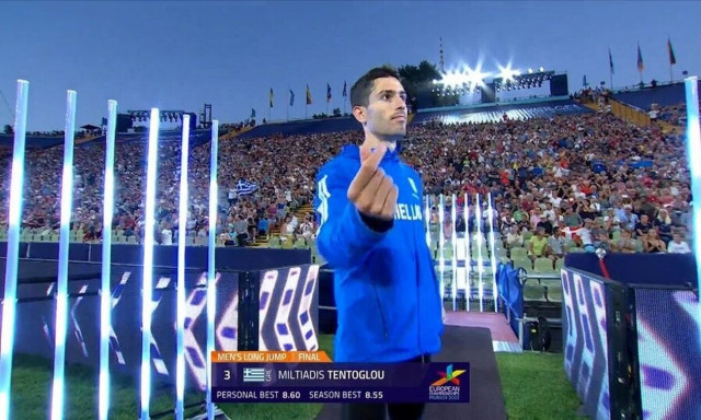 Μίλτος Τεντόγλου: «Άνετος» στην παρουσίασή του – Πρώτος με άλμα στα 8μ23