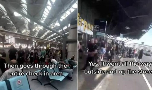 Η μεγαλύτερη ουρά σε αεροδρόμιο ξεπέρασε τα 4 χλμ - Ο κόσμος έφτασε έξω από την αίθουσα (vid)