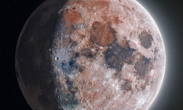 Λεπτομερής φωτογραφία 174MB της Σελήνης από δύο αστροφωτογράφους