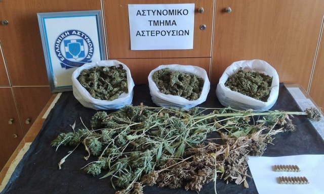 Ηράκλειο: Συνελήφθη άνδρας που έκρυβε στο σπίτι του ένα κιλό κάνναβης και τέσσερα δενδρύλλια
