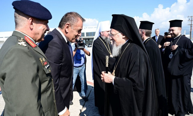 Νίκος Παναγιωτόπουλος: Υποδέχτηκε τον Οικουμενικό Πατριάρχη στη Θάσο
