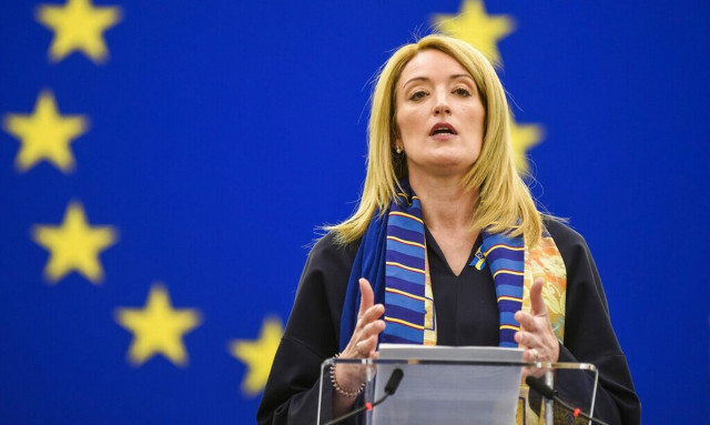 Η πρόεδρος του Ευρωπαϊκού Κοινοβουλίου Ρομπέρτα Μετσόλα