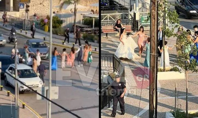 Χαλκίδα: Νύφη και καλεσμένοι έκλεισαν την παλιά γέφυρα για να χορέψουν στη μέση του δρόμου