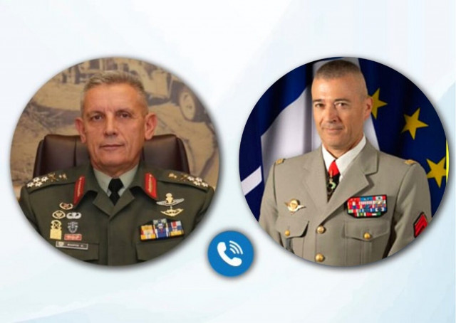 Τηλεφωνική επικοινωνία του Αρχηγού ΓΕΕΘΑ Κωνσταντίνου Φλώρου με τον Γάλλο Ομόλογό του