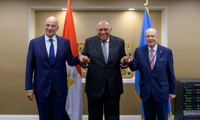 Νίκος Δένδιας - Σάμεχ Σούκρι - Ιωάννης Κασουλίδης