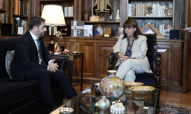 President Sakellaropoulou receives PASOK-KINAL leader Androulakis