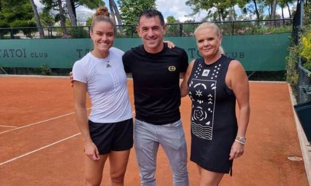 Μαρία Σάκκαρη: Ο Γιώργος Καραγκούνης την επισκέφθηκε στην προπόνηση