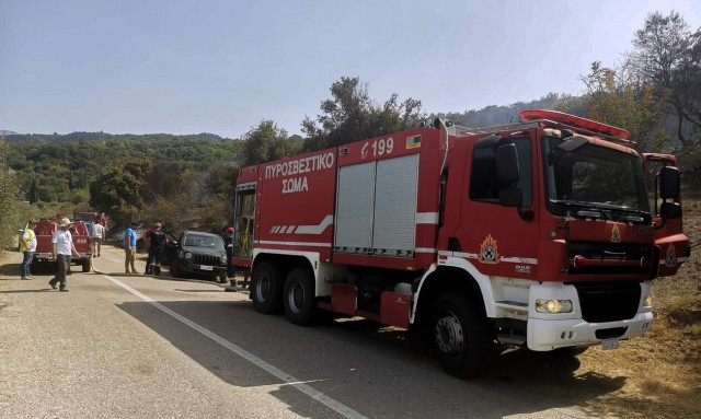 Φωτιά κοντά στη Μονή Αγίου Ιωάννου στην Κόρινθο