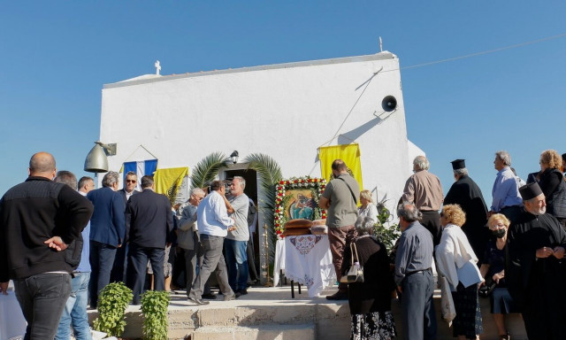 Ένας χρόνος από το σεισμό στο Αρκαλοχώρι- Εγκαινιάστηκε ο Ναός του Προφήτη Ηλία που είχε καταρρεύσει